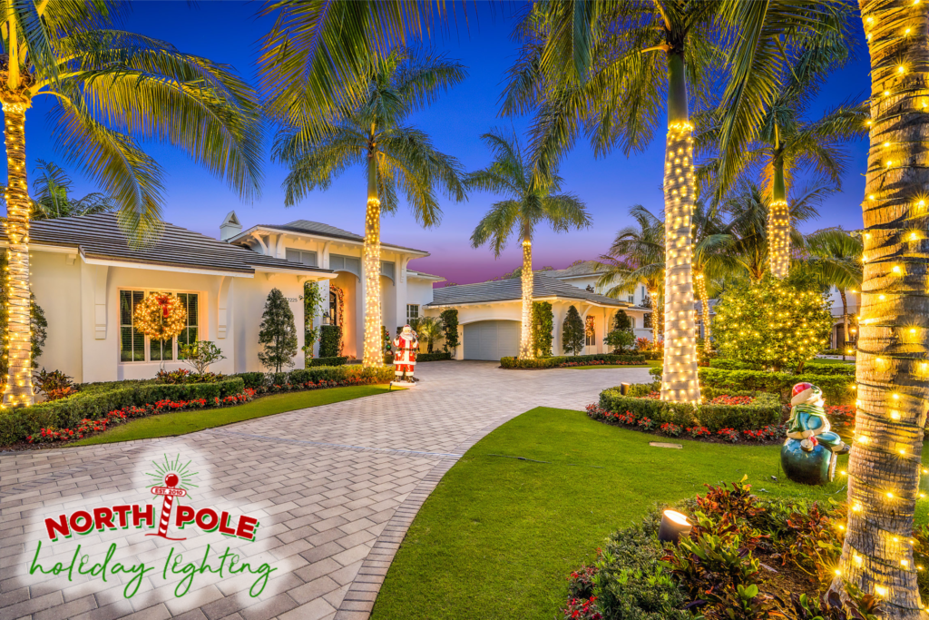 outdoor christmas lights, home holiday lighting, house christmas light installs, outdoor holiday decorations, residential outdoor lighting, christmas lights on trees, north pole holiday lighting, outdoor christmas decor, holiday light installation palm beach county florida, palm beach holiday lights, north pole holiday lighting, christmas light installation, boca raton