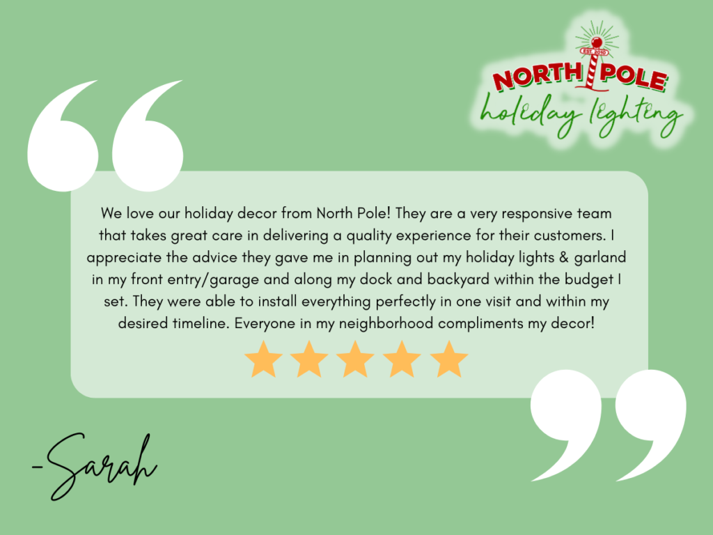 Customer Testimonial, Holiday Lighting Company, Holiday Lighting Installation Company, South Florida Lighting Installation, Palm Beach County Holiday Lighting, Martin County Christmas Light Company, Christmas Lights Near Me, Customer Review, 5 Star Service, 5-Star Review